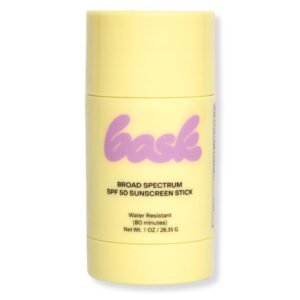 Bask SPF 50 Sunscreen Stick – Fragrance Free, Reef Safe Face & Lip Sunscreen for Broad Spectrum Protection – Dermatologist Recommended, Moisturizing & Travel-Friendly Sun Stick, 1oz