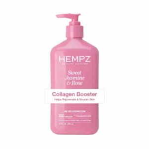 Hempz Sweet Jasmine & Rose Herbal Body Moisturizer for Women, 17 Fl. oz. – Moisturizing Lotion with 100% Pure Hemp Seed Oil, Collagen, Shea Butter – Hydrating Vegan Lotion for Dry Skin