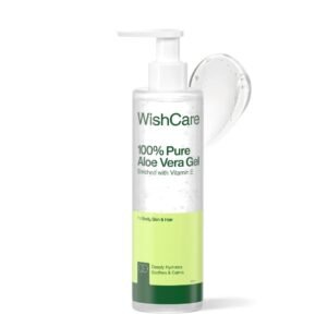 WishCare Pure & Natural Aloe Vera Gel – 200 Ml – Enriched With Vitamin E – Multipurpose Gel for Skin and Hair…