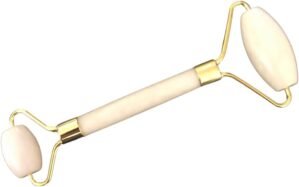 Face Roller and Gua Sha Set for Skin Care Routine and Puffiness Self Care Gift for Women Nature Jade White