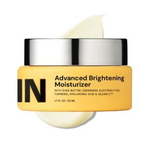 Gleamin Advanced Brightening Moisturizer – Facial Cream with Shea Butter, Vitamin C and Ceramides, Helps Improve the Look of Dark Spots, Uneven Tone & Deep Hydration, Fragrance Free – 1.7 fl oz