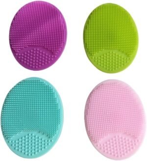 4 Pack Face Scrubber，Silicone Facial Cleansing Brush Face，Removes Blackheads and Deeply Cleans Pores, Exfoliating Facial Cleansing Brush Suitable for Men and Women