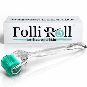 Derma Roller for HAIR and SKIN – for Face and Scalp Derma Stamp, 192 Titanium Individual Microneedles | FREE Storage Case | for Men and Women (0.30mm)