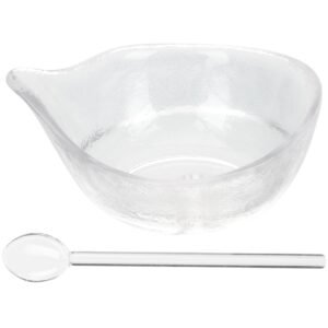 Face Mask Mixing Bowl Set Glass Facial Mask Mixing Bowl with Spoon Facial Masking Applicator Brushes Kit For Skin Car Spatula Spoon Brush Applicator Face Esthetician Supplies for Women