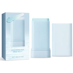Cotton Soft Sun Stick SPF50+,Korean Skin Care Sunscreen Stick,Lightweight Hydrating Tinted Facial Sunscreen,Moisturizing Protector Solar Sunblock for Face and Body,Refreshing & Non-Greasy (1pc)