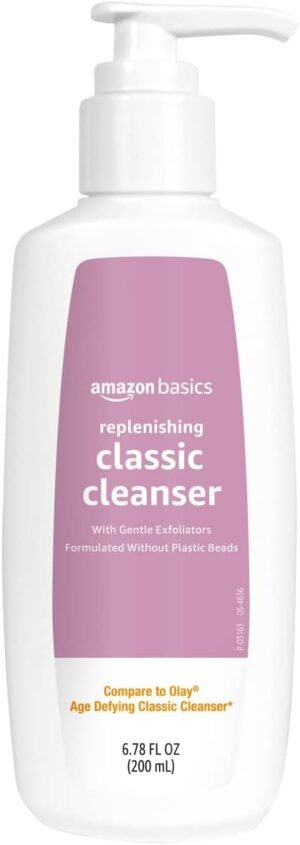 Amazon Basics Gentle Exfoliating Face Wash, Replenishing Daily Facial Cleanser, Refreshing, 6.78 fl oz (Pack of 1)