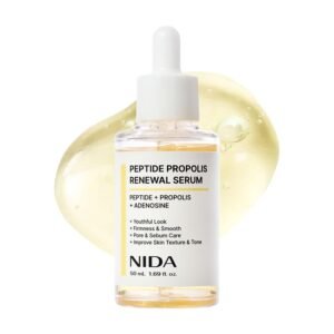 NIDA Peptide Propolis Renewal Serum | Peptide Complex, Propolis Extract, Adenosine | Youthful Look, Wrinkles, Fine Lines, Pore & Sebum Care | 1.69 fl.oz., 50ml
