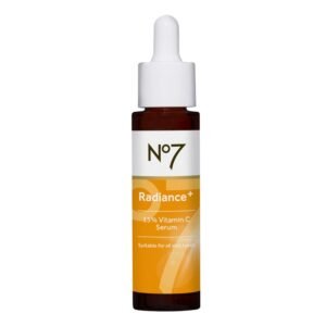 No7 Radiance+ 15% Vitamin C Serum – Radiance-Boosting Face Serum for Glowing Skin – Re-Energizing Vitamin C Skin Care for Daily Use (0.84 oz)
