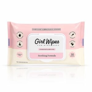 Girl Wipes Flushable Intimate Wipes for Women – Fragrance Free, pH Balanced Feminine Wipes for Sensitive Skin, Hypoallergenic, Vegan, Gynecologist & Dermatologist Approved (1-pack)