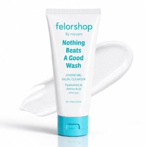FelorShop Hydrating Facial Cleanser – 100g Face wash for women with Hyaluronic Acid, Amino Acid, Glycolic Acid & Salicylic Acid – Non-Drying Oil Control Skin Cleanser for Face – All skin type