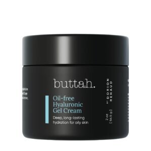 Buttah Skin Oil-Free Hyaluronic Gel Cream 2oz – Daily Moisturizer for Oily Skin – Hyaluronic Acid for Deep Hydration – AM & PM Moisturizer – Black-Founded Skincare
