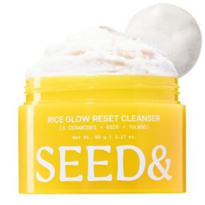 Dr.Eve Seedlab Seed& Rice Glow Reset Cleanser – Korean Rice Face Wash for Exfoliating, Deep Cleansing&Pore Care – Gentle Daily Facial Cleanser – Dermatologist Tested K-Beauty Skincare