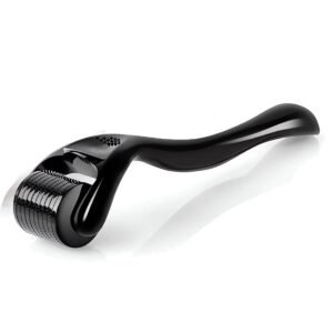 Wasali 540 Titanium Derma Roller for Face Hair Beard Scalp,Beard Microneedle Roller,Personal Use Microneedling,Microdermabrasion Cosmetic Beauty Instrument for Men Women（Black 1.o）