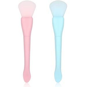 Ouligay 2PCS Silicone Face Mask Brush Applicator Soft Face Mask Applicator Face Mask Spatula Facial Mask Brush Skincare Applicator for Mud, Clay