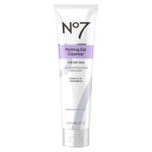 No7 Melting Gel Cleanser – Makeup Remover Balm with Vitamin C + Vitamin E – Hydrating Facial Cleanser for Dry Skin – Skin Balancing Milky Cleansing Balm (150 ml)