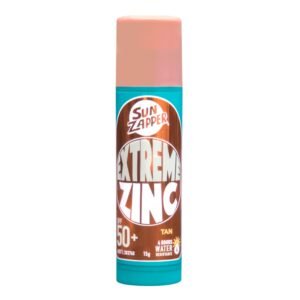 Sun Zapper Extreme Zinc Sunscreen Stick SPF 50+ Tan – Water Resistant Mineral Sunscreen for Face, Zinc Oxide Surf Sunscreen Stick for Surfing and Water Sports, 15g (0.53 oz), Australian Made