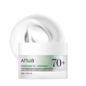 Anua Heartleaf 70 Intense Calming Cream with Ceramide & Panthenol, Face Moisturizer for Dry Skin, Barrier Repair, Glass Skin Hydration, Fragrance-free, Paraben-free, Korean skin care, 1.69 fl.oz
