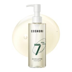 COSNORI 7-Complex Micro Active Cleansing Oil – Korean Vegan Facial Cleansing Oil, Fresh and Light Finish – Gentle Makeup Remover for Face, Hypoallergic, Fermented 7-Oil Complexes, 6.7 fl.oz.