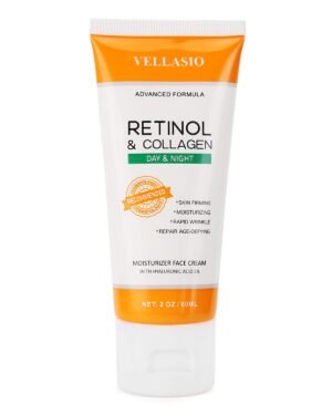 Retinol Collagen Face Moisturizer, Anti Aging Moisturizer for Face, Day & Night Skin Tightening Cream, Anti Wrinkle Cream Women & Men – 60ml