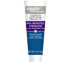 Equate 10% Benzoyl Peroxide Acne Treatment Gel, 1oz, Compare to Clean & Clear Persa-Gel 10 (1 Pack)