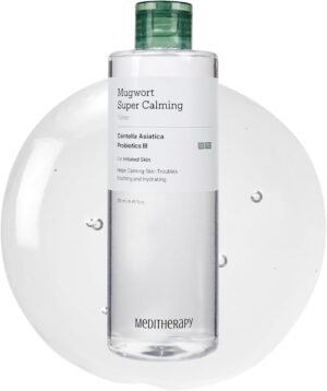 MEDITHERAPY Mugwort Super Calming Toner – Korean Hydrating Toner for face, Purifying Mugwort Essence, Soothing, Calming, Refreshing Facial Toner for Dry, and Sensitive Skin, Daily Skincare, 8.45 fl.