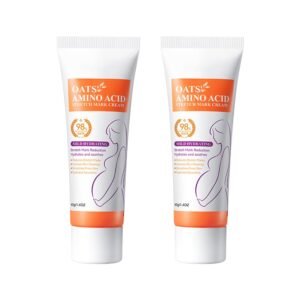 Oats Stretch Mark Cream for Women,2 Pcs Oats Amino Acid Stretch Mark Repair Creams-Reduces Marks and Scars,Increase Skin Elasticity,Firming Smooth and Hydrates Skins,For All Skin Types