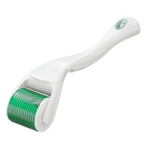 White Derma Roller – Microneedle Derma Roller for Men & Women – 0.25mm – for Face, Scalp, Hair, & Beard Use – Includes Free Storage Case (1-Pack)
