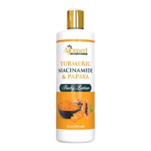 Turmeric body Lotion– Handmade Niacinamide papaya Turmeric Moisturizer lotion for Dark Spots, Hyperpigmentation, Acne Scars, Evens Tone- Handmade turmeric lotion skincare -All Skin Types