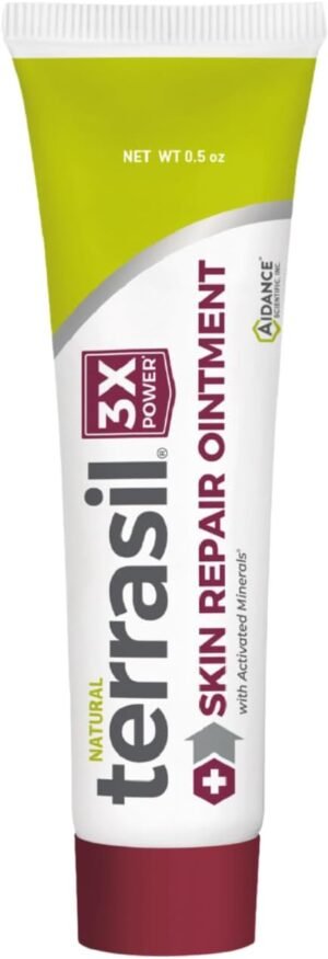 terrasil Skin Repair for Angular Cheilitis, Folliculitis, Impetigo, Lichen Sclerosus, Boils, Pitted Keratolysis, Fast Relief & Supports Healing. Dermatologist Tested & Hypoallergenic Approved (0.5 oz)