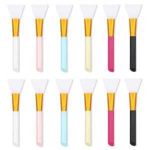 Silicone Face Mask Brush, Mask Beauty Tool, Soft Silicone Facial Mud Mask Applicator Brush 12 Pcs.