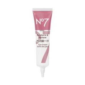 No7 Restore & Renew Multi Action Eye Cream – Skin Renewing Under Eye Cream for Puffiness & Dark Circles – Moisturizing Formula for Wrinkles (15ml)