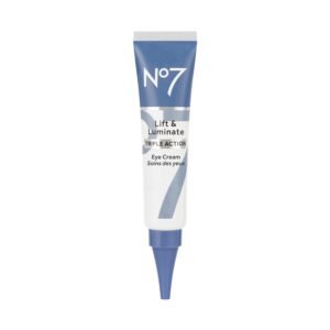 No7 Lift & Luminate Triple Action Under Eye Cream – Dark Circles Under Eye Treatment with Vitamin C & Collagen Peptide Technology – Helps Reduce Puffiness, Bags & the Appearance of Wrinkles (0.5 Oz)