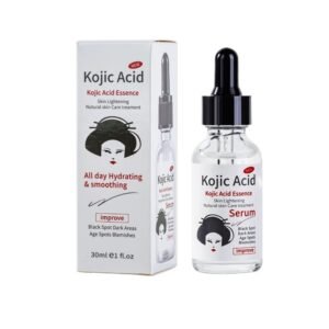 Kojic Acid Essence Serum for Radiant Complexion – Hydrating Facial Essence with Ceramide and Hyaluronic Acid – Reduces Dark Spots and Blemishes – 30ml