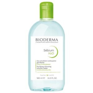 Bioderma – Sébium H2O – Micellar Water – Facial Cleanser and Makeup Remover – Face Cleanser for Combination to Oily Skin