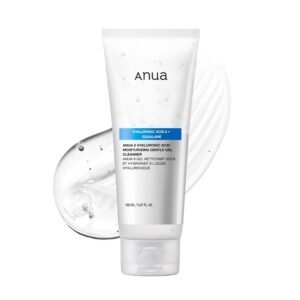 ANUA Moisturizing Gentle Gel Cleanser, Hydrating Face Wash with Hyaluronic Acid, Squalane & Ceramide, pH Balancing, Non-Stripping Cleanser for Sensitive Skin, Korean Skin care, 5.07 fl oz