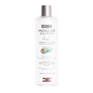 ISDIN Micellar 4-in-1 Facial Cleansing Water Solution – Hydrating and Cleansing Toner and Makeup Remover for Sensitive Skin, 13.5 FL OZ