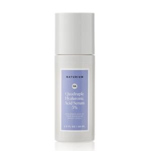 Naturium Quadruple Hyaluronic Acid Serum 5% Jumbo, Hydrating & Plumping Face Serum, Anti-Aging & Moisturizing Skin Care, Fragrance-Free, 2 oz