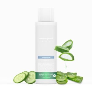 COMMON GROUND NUE Aqua Micellar Water Makeup Remover 3-in-1 Cleanser, Astringent, Makeup Remover, Non-Greasy, No-Rinse, Hydrating, Plant-Based, Organic Aloe Vera & Cucumber, 8.4 Fl Oz