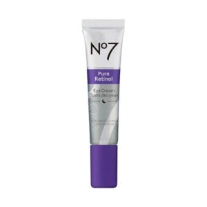 No7 Pure Retinol Eye Cream – Under Eye Cream for Wrinkles, Fine Lines & Puffiness with 0.5% Retinol – Infused with Shea Butter to Smooth and Hydrate Skin (0.5 Oz)