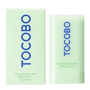 TOCOBO Cica Cooling Sun Stick SPF50+ PA++++ 1.69 fl. oz – Fermented Cica Complex, Cooling Sun Stick, Reduces Skin Temperature, Quick Soothing, Lightweight and Moisturizing Sun Stick