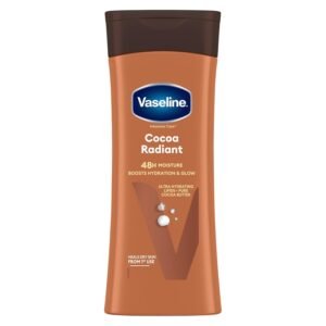 Vaseline Cocoa Radiant 2-Pack – Intensive Care Moisturizing Hand and Body Lotion with Ultra-Hydrating Lipids, Pure Cocoa Butter, 10 Oz Ea