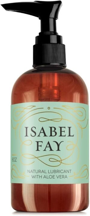 Isabel Fay Natural Water Based Personal Lubricant with Aloe Vera – for Women with Sensitive Skin – No Glycerin, No Parabens – 8oz