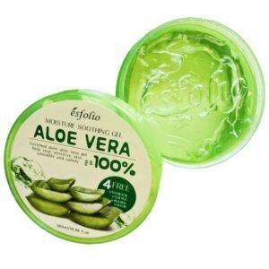 esfolio Soothing Moisture Aloe Vera Gel – Lightweight, Hydrating Face and Body Gel for Skin Comfort and Refreshment – Suitable for All Skin Types – (10.14 Oz, 300ml)