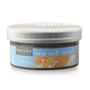 Cuccio Naturale Sea Salt Scrub – Gently Exfoliates To Remove Dead Skin Cells – Leaves Skin Supple, Radiant And Youthful Looking – Paraben And Cruelty Free – Milk And Honey – 19.5 Oz