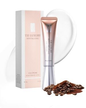 TJE Caffeine Eye Cream, Under Eyes Cream with Hyaluronic Acid & Vitamin E, Under eye Treatment Serum for Women & Men – 15 g