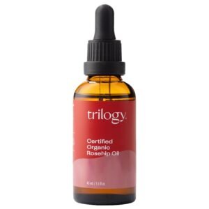 Trilogy Certified Organic Rosehip Oil – Pure Cold-Pressed Rosehip Seed Oil for Scars, Stretch Marks, Fine Lines & Wrinkles – With Omega 3, 6 & 9 for All Skin Types, USDA Certified, 1.52 Ounce