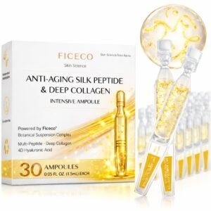 Silk Peptide Lifting Serum, Anti-Aging Hydrating Ampoule, Multi-Peptide Complex, Collagen, Niacinamide, 4D Hyaluronic Acid for Wrinkles, Fine Lines & Radiance