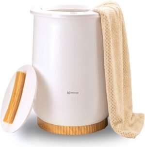 Keenray Towel Warmer, Luxury Towel Warmer Bucket, Large Towel Warmer for Bathroom, Auto Shut Off, Fits Up to Two 40″X70″ Oversized Towels, Bathrobes, Blankets, PJ’s and More, CL1