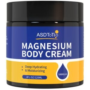 ASDToTio Magnesium Cream for Sleep Support & Muscle Comfort, Deep Relaxation Nighttime Lotion with Coconut Oil & Vanilla for Skin Hydration, Calming Body Cream for Men & Women