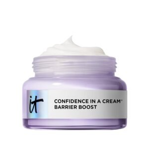 IT Cosmetics Confidence in a Cream Barrier Boost – Skin Barrier Repair Daily Face Moisturizer – Clinically Smoother, Softer Skin After 1 Use – Fragrance-Free, 100HR Hydration with Ceramide